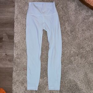 Lululemon light blue leggings size 4 double lined